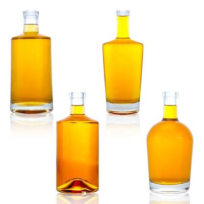 Aviabele heldere ovale fles wijnfles 500 ml 700 ml 750 ml met kurken voor dranken