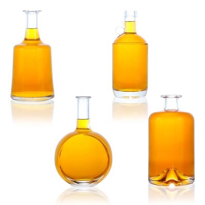 Glas Custom Luxury Super Flint 500ml 700ml 750ml Rum Vodka Whiskey Gin Mason pot met glazen kurk