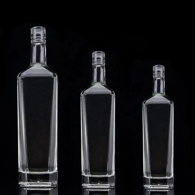 Glas Whisky fles Vierkante 700 ml Dikke bodem 750 ml 500 ml Tequila flessen voor gedistilleerde dranken