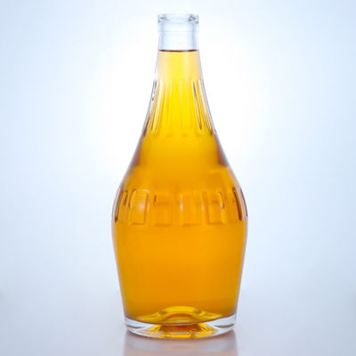 700 ml fancy design heldere flint glasfles voor champagne unieke vorm en leeg
