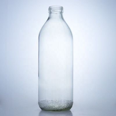 Duidelijke glazen flessen van 1020 ml met schroefkap en unieke vorm