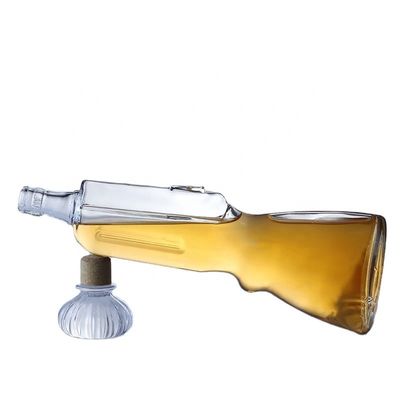 500 ml Whisky Glasfles Gun Shape Open Mold 700 ml Vodka Fles voor de drankenindustrie