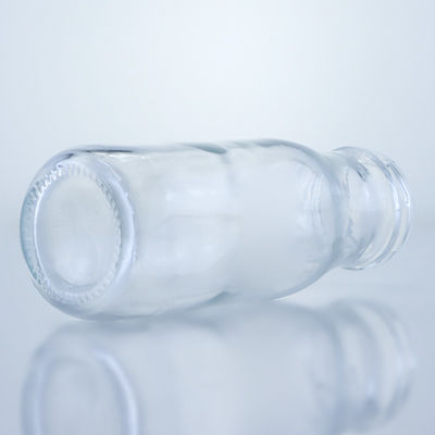 Glaskraag Stopper Cap 250ml 330ml lege ronde fles voor sap thee koffie drank
