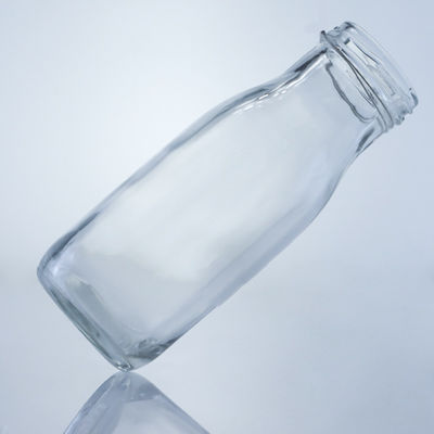 Glaskraag Stopper Cap 250ml 330ml lege ronde fles voor sap thee koffie drank