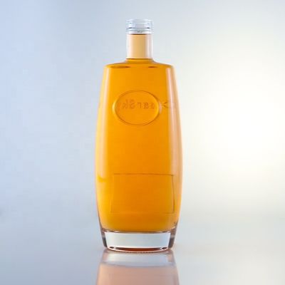 750 ml Brandy of Whisky glasfles Verpakking met uniek ontwerp en zuur etch oppervlak