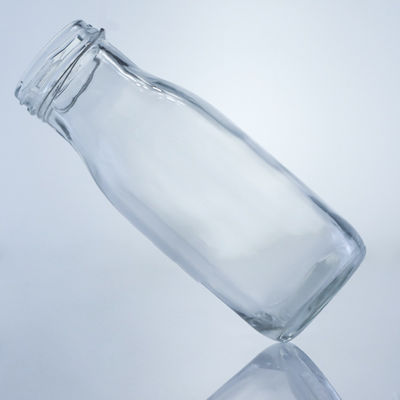Glaskraag Stopper Cap 250ml 330ml lege ronde fles voor sap thee koffie drank