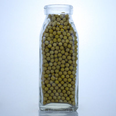 Duidelijke of aangepaste 280 ml 350 ml 500 ml vierkant glas sapfles met aangepast logo
