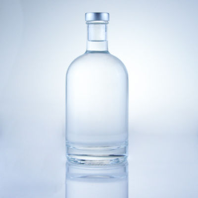 Ronde glazen fles 375 ml heldere lege fles voor gedistilleerde dranken met zuur etch oppervlakte behandeling