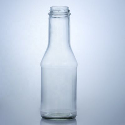 Duidelijke flint glasfles voor melk sap salade chili saus ketchup 300 ml 500 ml 700 ml