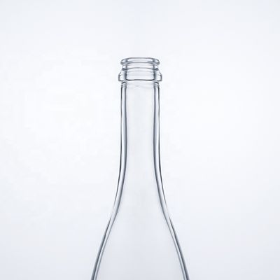 Custom Logo Unieke bloemige bodem Super Flint lange nek 750 ml glazen fles voor gin kork