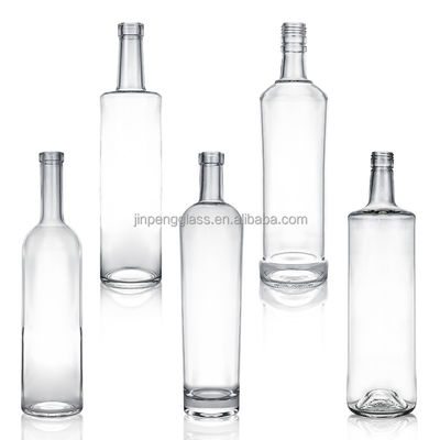 Glasbasismateriaal 12 oz High Flint Beverage Water Beer Glasfles Met Aluminium Cap