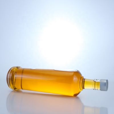 Custom Design 750 ml whisky glasfles met materiaal en heldere of aangepaste kleur