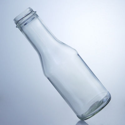 Duidelijke flint glasfles voor melk sap salade chili saus ketchup 300 ml 500 ml 700 ml