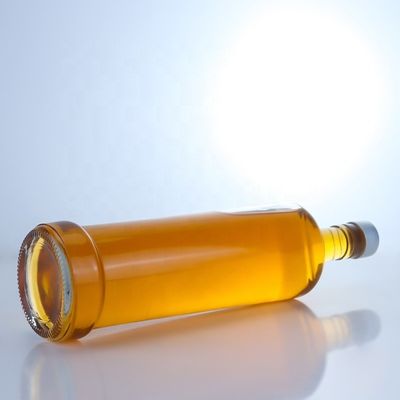 Custom Design 750 ml whisky glasfles met materiaal en heldere of aangepaste kleur