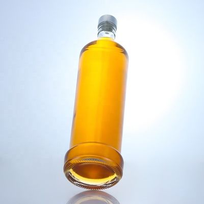 Custom Design 750 ml whisky glasfles met materiaal en heldere of aangepaste kleur