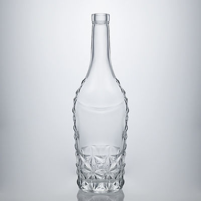 Op maat gemaakte vorm 750 ml Chroom gepolijst zijdeprinten Mousserende wijn Champagne glazen fles met metalen etiketten
