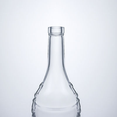 Op maat gemaakte vorm 750 ml Chroom gepolijst zijdeprinten Mousserende wijn Champagne glazen fles met metalen etiketten