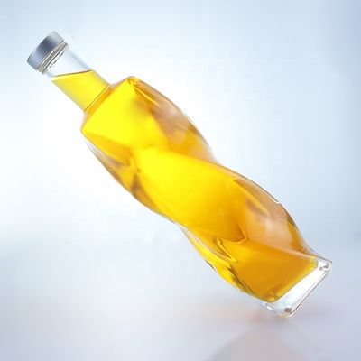 Gepersonaliseerd logo speciaal gevormde glazen fles Spirits 700 ml 750 ml Met schroefdop
