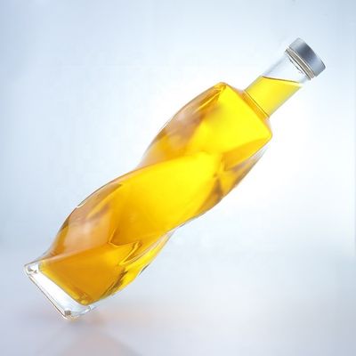 Gepersonaliseerd logo speciaal gevormde glazen fles Spirits 700 ml 750 ml Met schroefdop