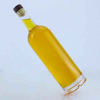 Duidelijke of op maat gemaakte glazen fles Uniek 700 ml 750 ml voor Whiskey Tequila Brandy Rum Gin
