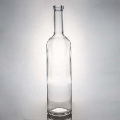 Duidelijke of aangepaste kurkkap 700 ml 750 ml ronde glazen fles voor in Yuncheng Valiant