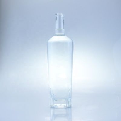 Glaskraag Glasfles voor alcoholische dranken 750 ml met kurkverzegeling