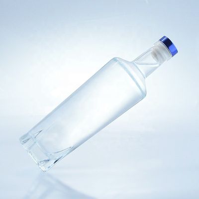 Glaskraag Glasfles voor alcoholische dranken 750 ml met kurkverzegeling