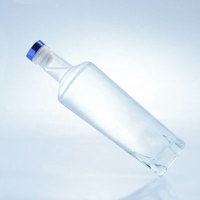 Glaskraag Glasfles voor alcoholische dranken 750 ml met kurkverzegeling