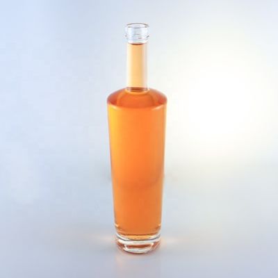 750 ml lange nek flint glasfles met kurken en zuur etch oppervlakte behandeling
