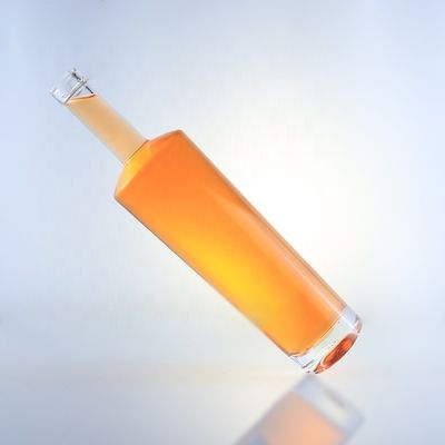 750 ml lange nek flint glasfles met kurken en zuur etch oppervlakte behandeling