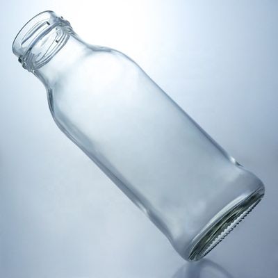 Doorzichtige glazen drankfles Populair 100ml260ml 500ml 1000ml Ronde fles met schroefdeksel