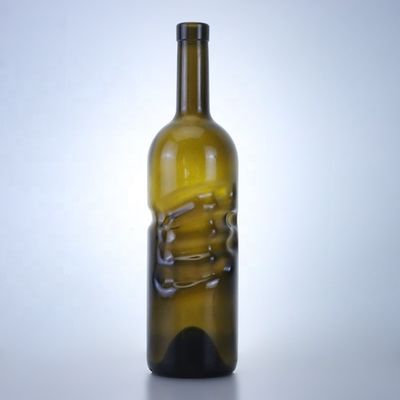 Op maat gemaakt 500 ml 750 ml Clear Flint Gin Rum Champagne Tequila Liquor Glasfles met kurk