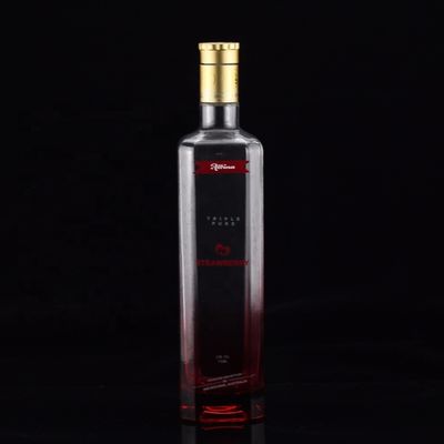 Gravureerde oppervlakte 750 ml glazen fles voor industriële en glazen kraag in Mexico Tequila