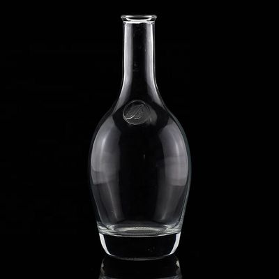 Acid etch oppervlakte hantering tequila glazen flessen met ronde nek en lege flint