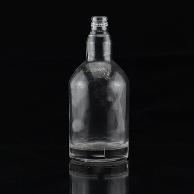 Acid etch oppervlakte hantering tequila glazen flessen met ronde nek en lege flint