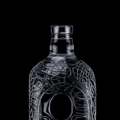 Glas Ronde Gesneden 700 ml 750 ml Vodka Glasfles Wijnfles Met Cork Versiegeling Type