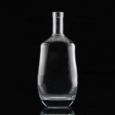 Acid etch oppervlakte hantering tequila glazen flessen met ronde nek en lege flint