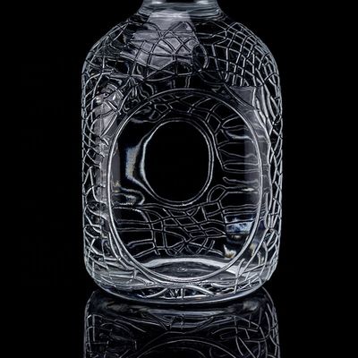 Glas Ronde Gesneden 700 ml 750 ml Vodka Glasfles Wijnfles Met Cork Versiegeling Type