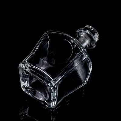 Duidelijke of op maat gemaakte Super Flint Glas Whisky Flasje 700 ml 750 ml met kurkstop
