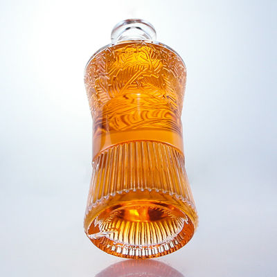 Cap Type Cork 750ml 1000ml Doorzichtige Glasfles voor Gin Rum Vodka Whisky Op maat