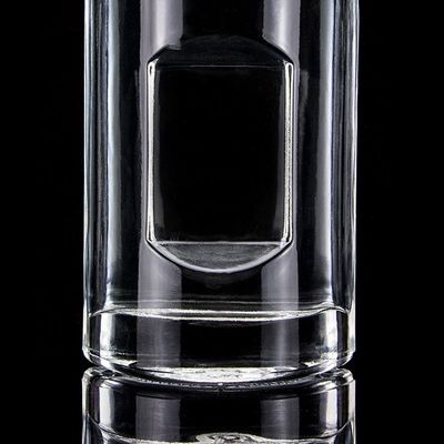 Persoonlijke vorm 750 ml vodka glazen fles met kurkdop en heldere afwerking in ronde