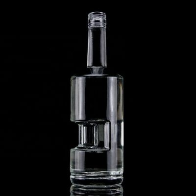 700 ml gitaarvormige glazen flessen met kurkkap voor heldere of op maat gemaakte vodka whisky