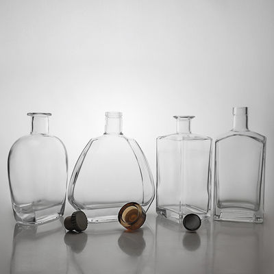 Gepersonaliseerde vorm Acceptabel glazen drankfles voor brandy Tequila Gepersonaliseerd logo Acceptabel