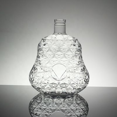 Logo Drukglasfles Vodka Whisky met schroeftop en granaatvorm