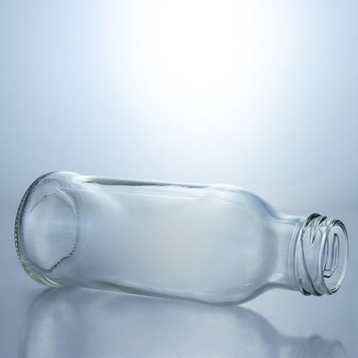 Lichaam materiaal Glas Glas sap koffiefles met schroefdeksel Duidelijke melkfles 250 ml 500 ml