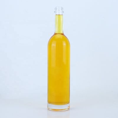 Custom Logo 700 ml 750 ml High Flint Round Shape Glasfles met schroeftop afwerking