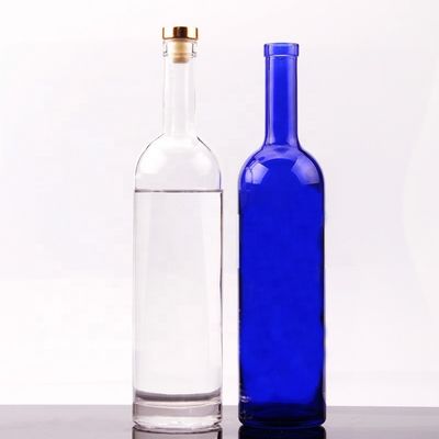 750 ml ronde glasfles met kurkdoek en aangepaste oppervlakte