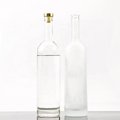 750 ml ronde glasfles met kurkdoek en aangepaste oppervlakte