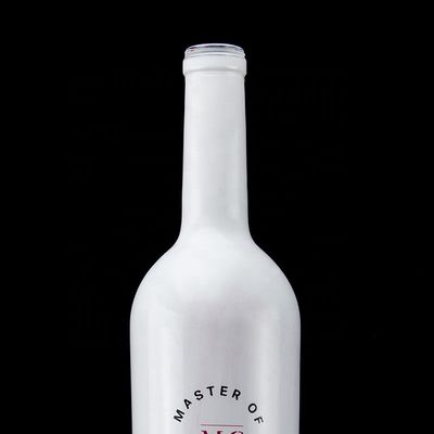 Persoonlijke fles 750 ml witte spray verf Whisky Vodka lege glazen fles met kurk