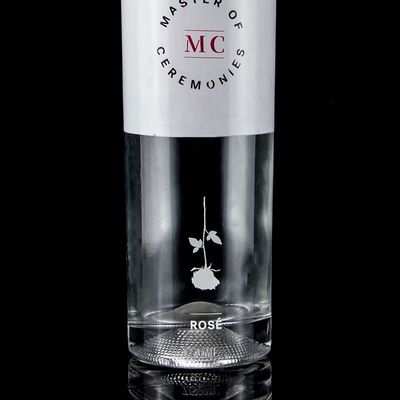 Persoonlijke fles 750 ml witte spray verf Whisky Vodka lege glazen fles met kurk